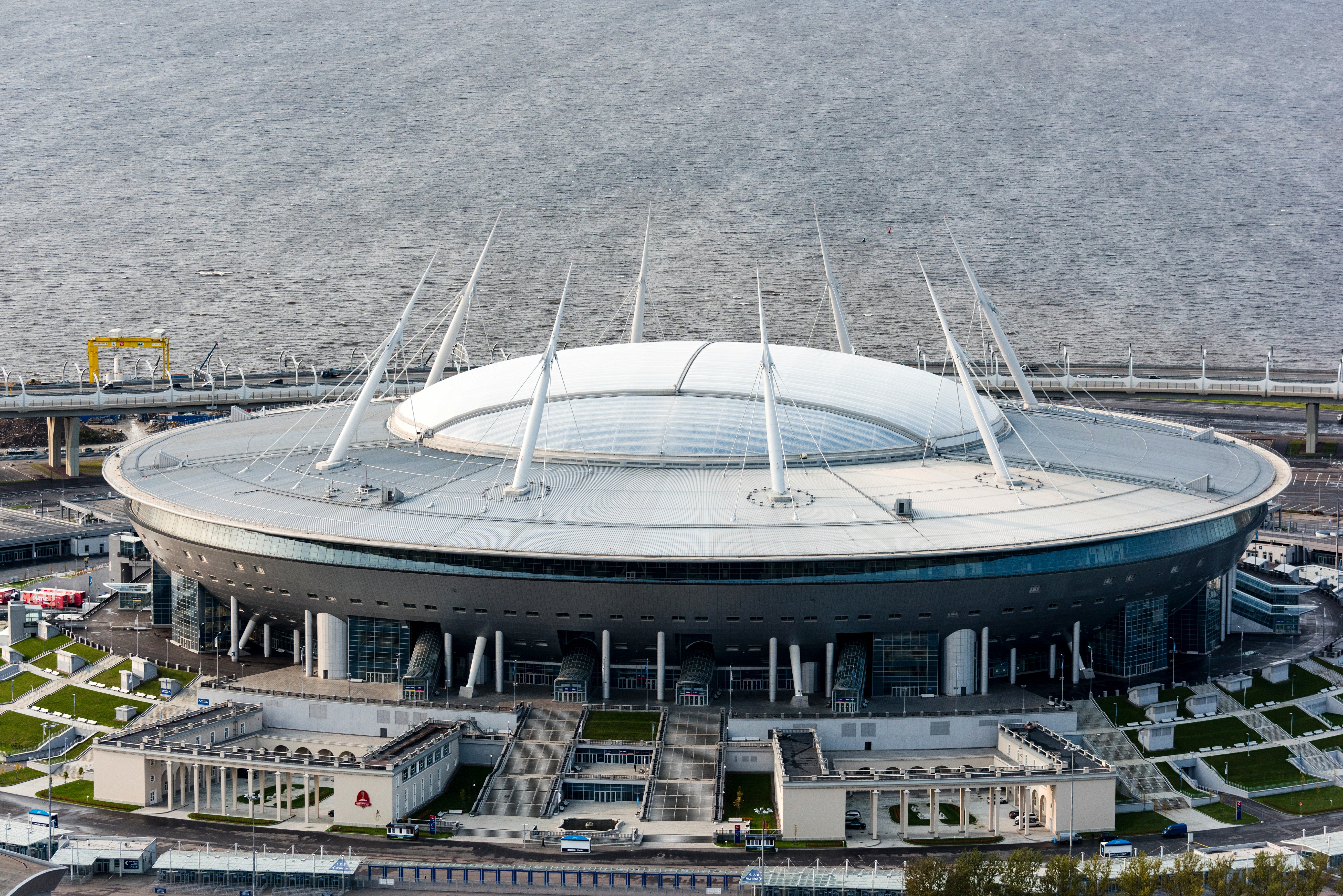 Стадион Крестовский в тумане