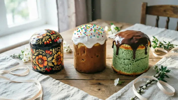 Новые тренды в украшении пасхальных куличей: хохлома, дубайский шоколад, золото