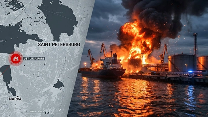 Момент истины в горящей Усть-Луге: А может, бахнем? Балтийская петля оставляет Россию без нефтяных денег