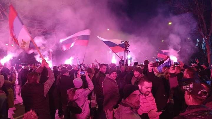 В Черногории прошла акция в поддержку военной операции России и Путина