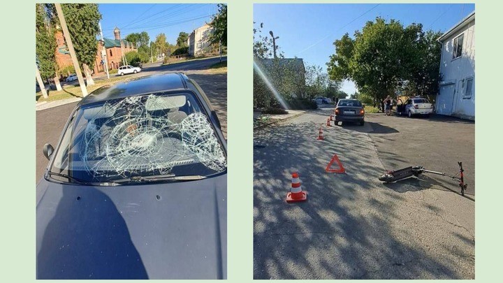 В Кореновске водитель Hyundai сбил двух подростков на одном электросамокате