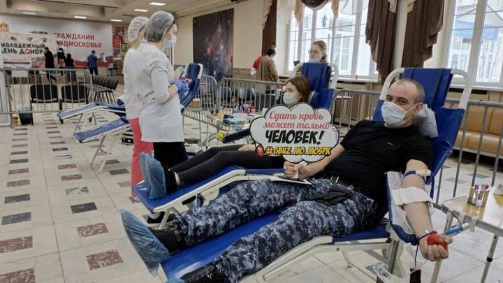 В Раменском доноры из Росгвардии сдали кровь