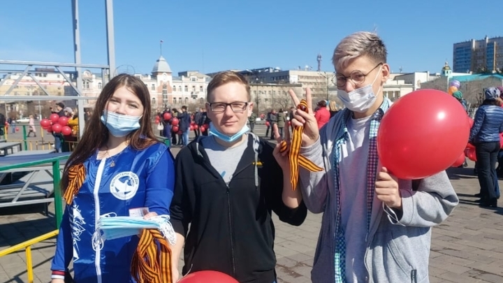 Всем по маске обещала раздать Татьяна Цымпилова на Параде Победы