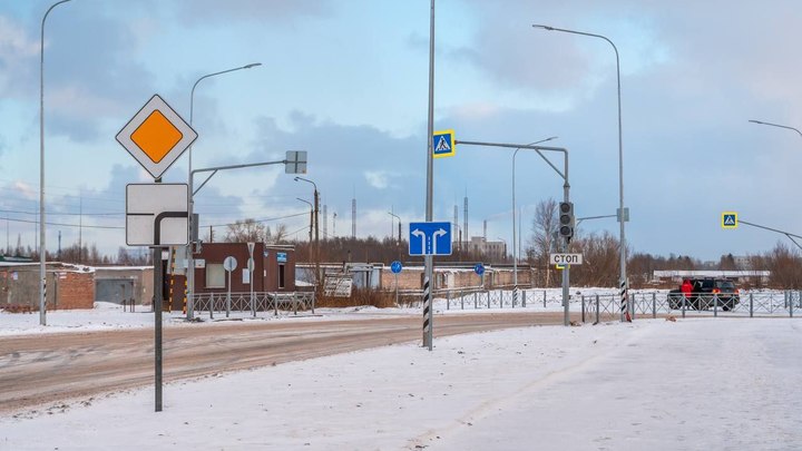 Два участка дорог сданы в эксплуатацию возле строящегося дома в Северодвинске