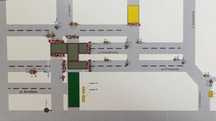 На Горького в Чите продолжаются дорожные работы и вводятся ограничения движения