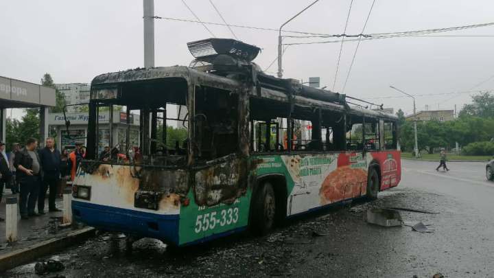 После пожара в троллейбусе в Кемерове прокуратура проведет проверку