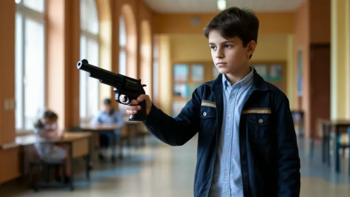 В уральской школе пятиклассник выстрелил из пистолета в голову соседа на уроке