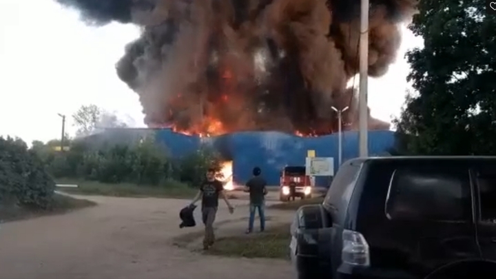 Площадь пожара в подмосковной Рузе составила 8000 квадратных метров