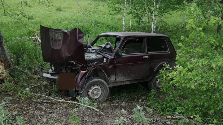 Пожилая супружеская пара на отечественном внедорожнике попала в ДТП в Челябинской области