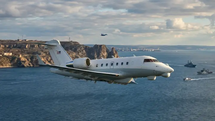 Американский джет Artemis II кружит у берегов России