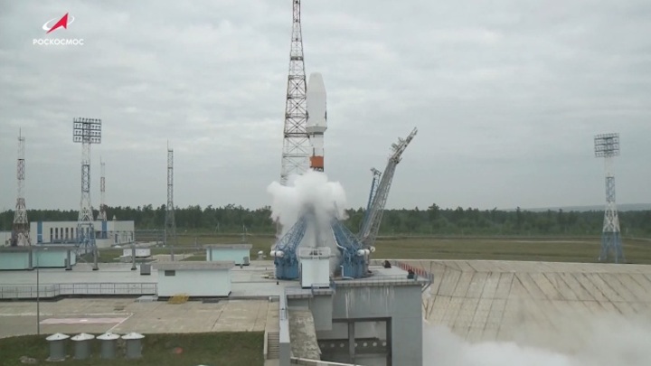 Опубликованы кадры запуска космического корабля «Луна-25»