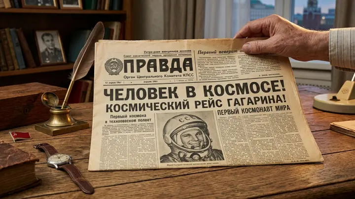 В Москве продают редчайший выпуск «Правды» о полёте Гагарина