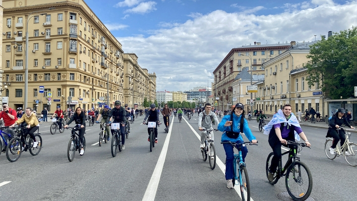 Из-за велофестиваля Москва встала в пробках