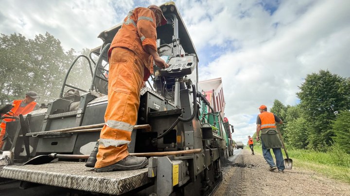 Дорожные работы в Пушкинском: ремонт участка между важными объектами инфраструктуры