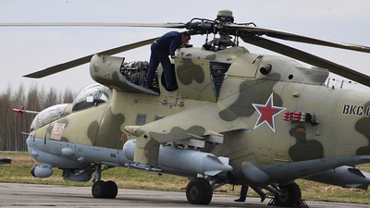 Смертоносная работа русских вертолётов - в 40-секундном ролике