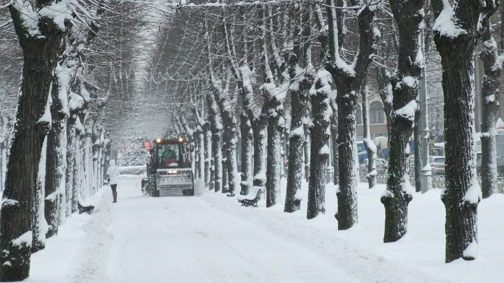 Мэр Нижнего Новгорода вместе с сотрудниками администрации разгребал снег на улицах города