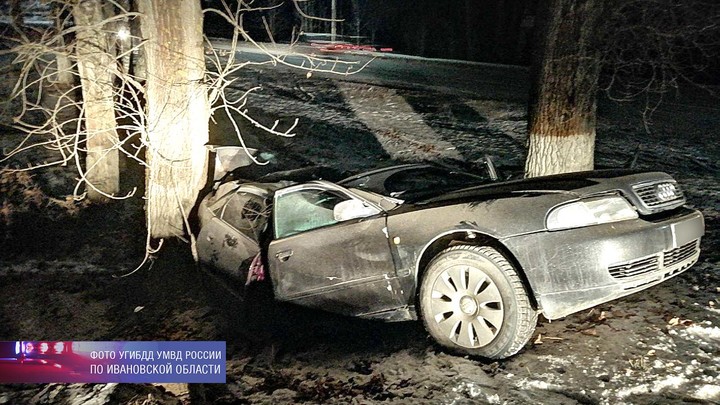 В Ивановской области погиб пассажир врезавшегося в дерево автомобиля