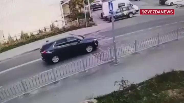 Звезда опубликовала видео взрыва машины Валерия Транковского в Севастополе