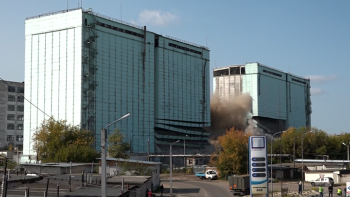 В Муроме взорвали старый элеватор