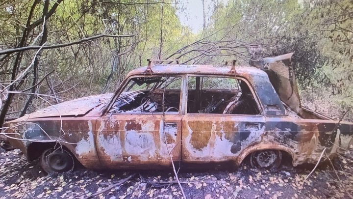 В Кольчугино угонщик покатался и сжег автомобиль