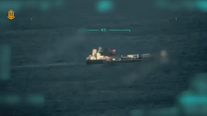 ВМС Украины опубликовали видео последствий удара «Герани» по судну VIVA