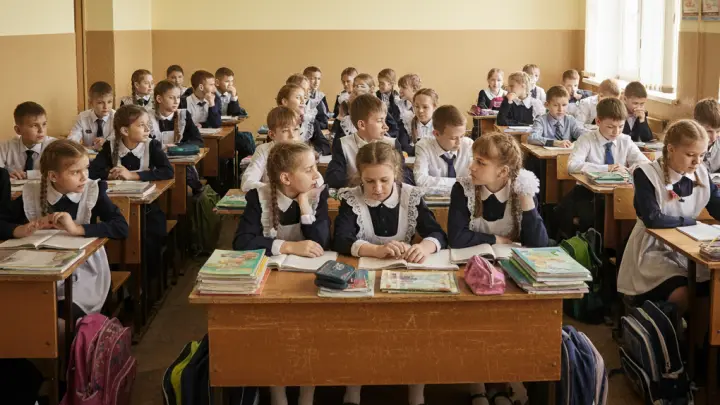 5-й Н класс учится в спортзале: школа под Екатеринбургом лопнет от учеников