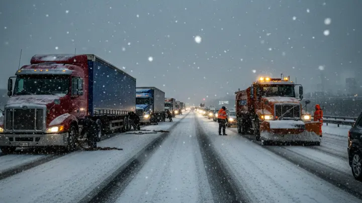 В Подмосковье хотят запретить движение фур днём в снегопады