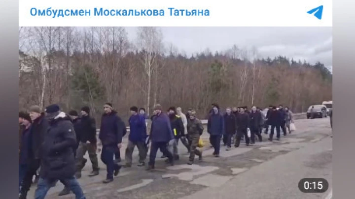 Татьяна Москалькова показала кадры возвращения из плена бойцов ВС России