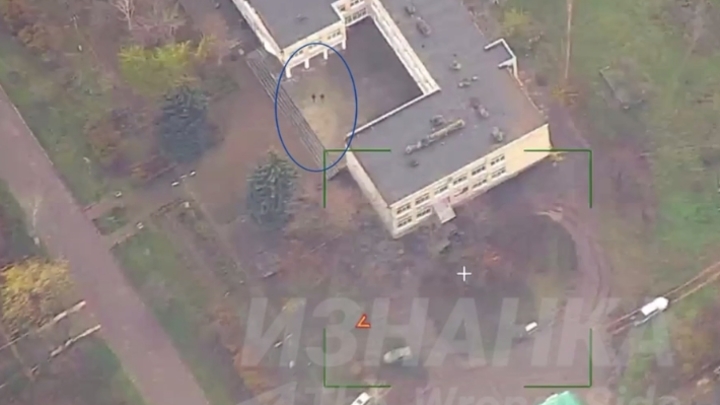 Появилось видео ракетного удара по штабу бригады нацгвардии Украины в Запорожье