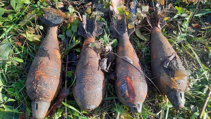 Четыре мины времен ВОВ нашли рабочие на обочине дороги в Туапсинском районе