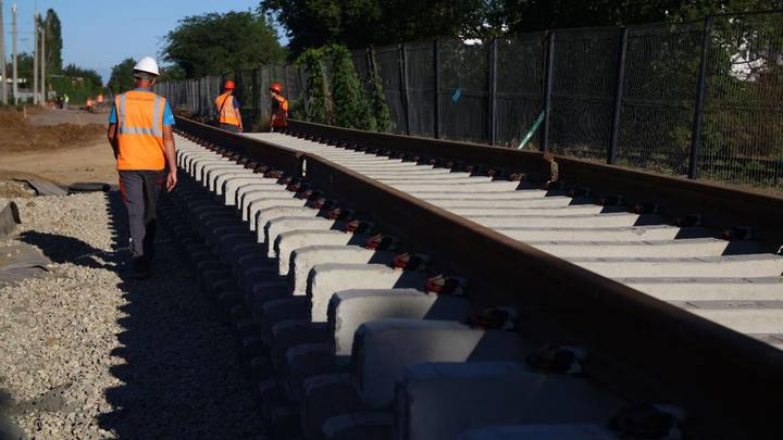 Ход строительства Западной трамвайной ветки проверил Евгений Наумов