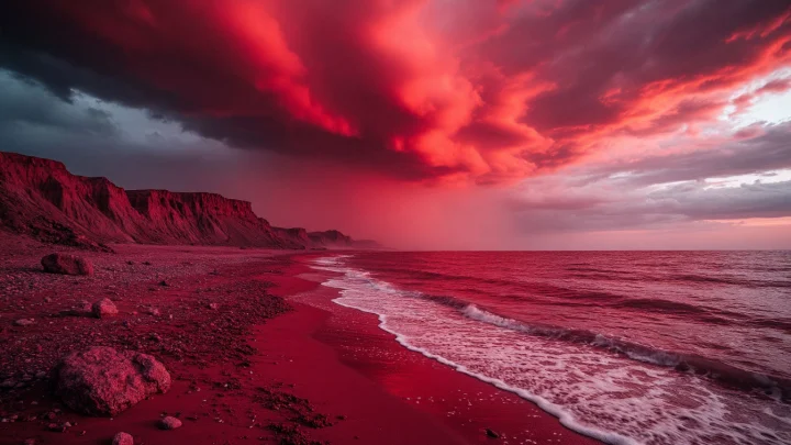 Конец света близок? Небеса заплакали кровью. Сеть заполонили страшные кадры