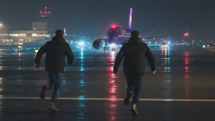 Постой, самолет! Опоздавшие пассажиры побежали за лайнером прямо по ВПП