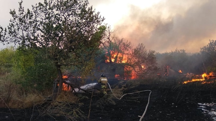 В Ростовской области бушуют пожары: Горят сотни гектаров лесов, повреждены жилые дома, есть жертва