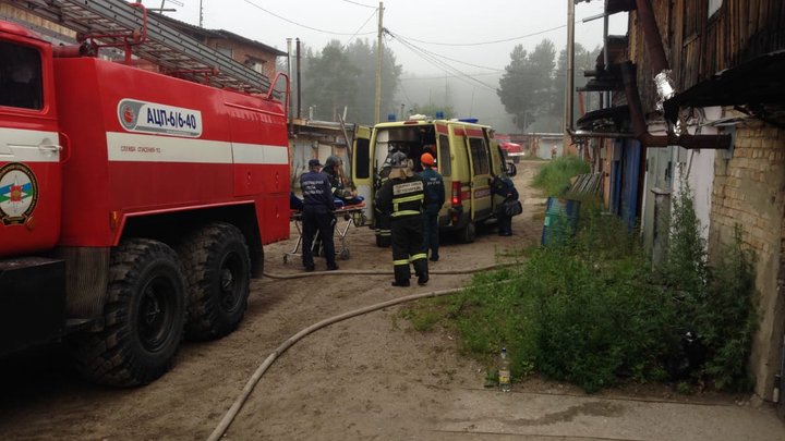 В Чите двое малышей пострадали на пожаре в жилом доме