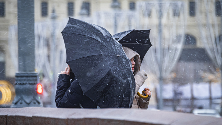 Петербург провожает рабочую неделю дождём, переходящим в снег