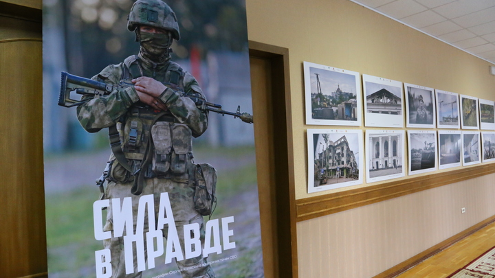 Ветеран Донбасса дополнил выставку Сила в правде трофеями с Украины