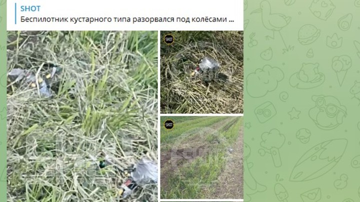 В Рязанской области под колёсами грузовика взорвался беспилотник