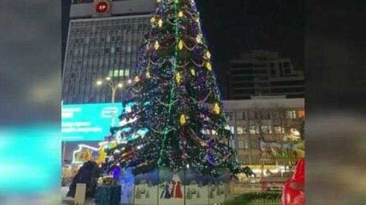 Огни зажгли на главной городской ёлке Краснодара
