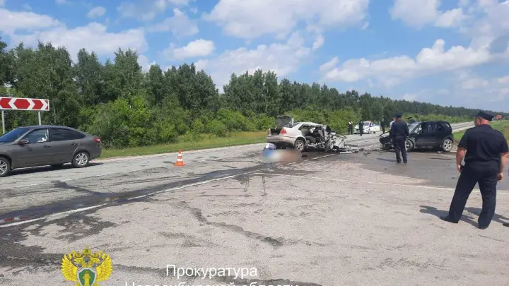 Семь человек погибли в лобовом ДТП на трассе в Новосибирской области