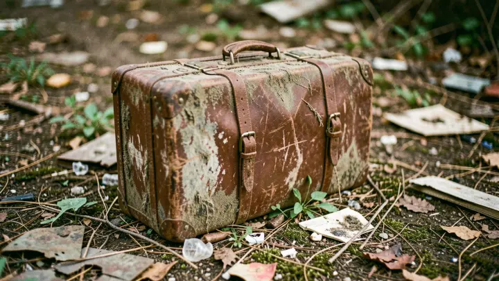 Американец вышел погулять с собакой и нашел чемоданы с трупами детей