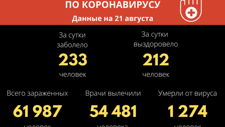 Очередной минимум новых случаев COVID-19 с начала июля зафиксировали в Забайкалье