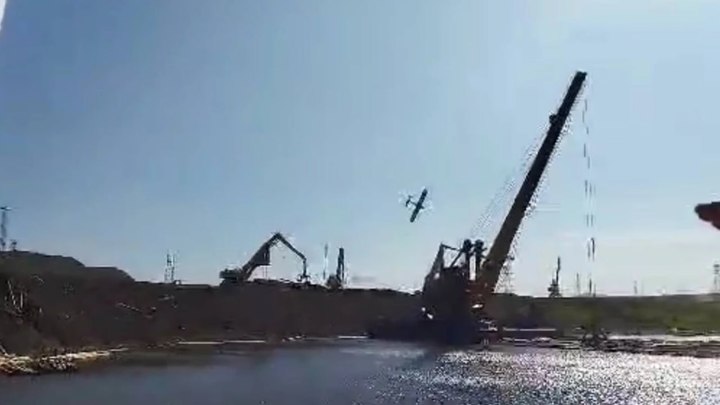 Появилось видео аварии гидросамолёта в Красноярском крае