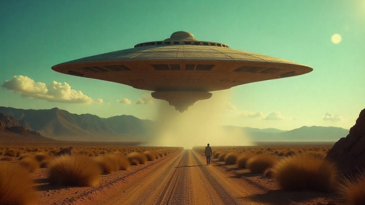 Над Зоной 51 сняли на видео секретный треугольный объект