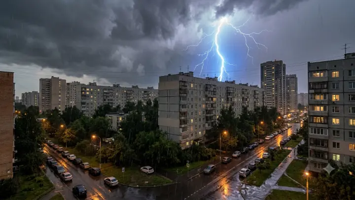Гроза начнётся в Подмосковье после 15:00