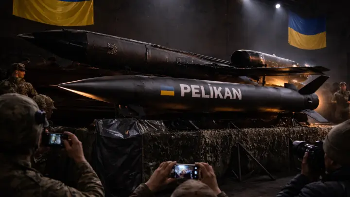 Украина показала фото баллистической ракеты «Пеликан», способной бить на 300 км