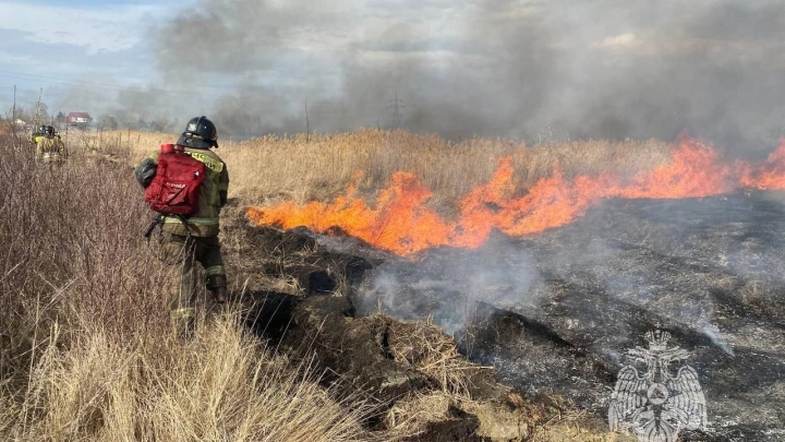Дым над трассой: из-за пожара под Челябинском перекрыта оживленная дорога