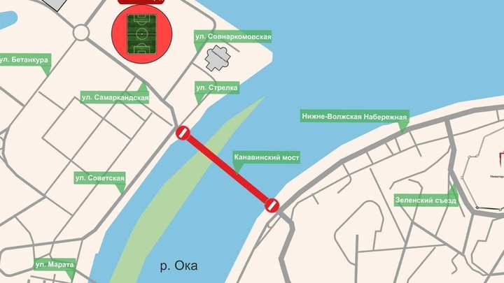 23 августа приостановят движение по Канавинскому мосту