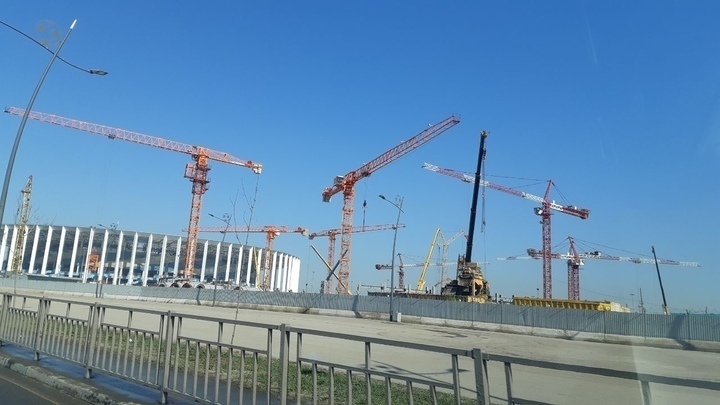 Видео со стройплощадки ледового дворца опубликовали в Нижнем Новгороде