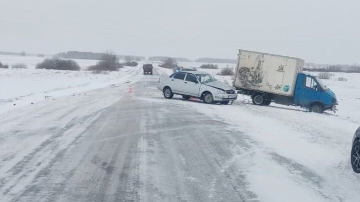 Мужчина погиб в лобовом ДТП на трассе в Новосибирской области